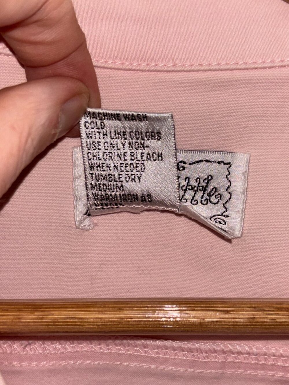 Live A Little Light Pink Soft Denim Jacket Pastel Button Front Medium - Picture 4 of 7